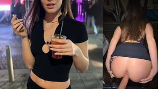 Alaposan megbasztam egy olasz kisasszonyt a kocsi mögött a klub előtt